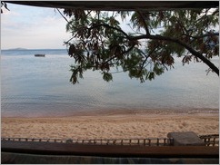 View from our tent, Fat Monkeys, Cape Maclear